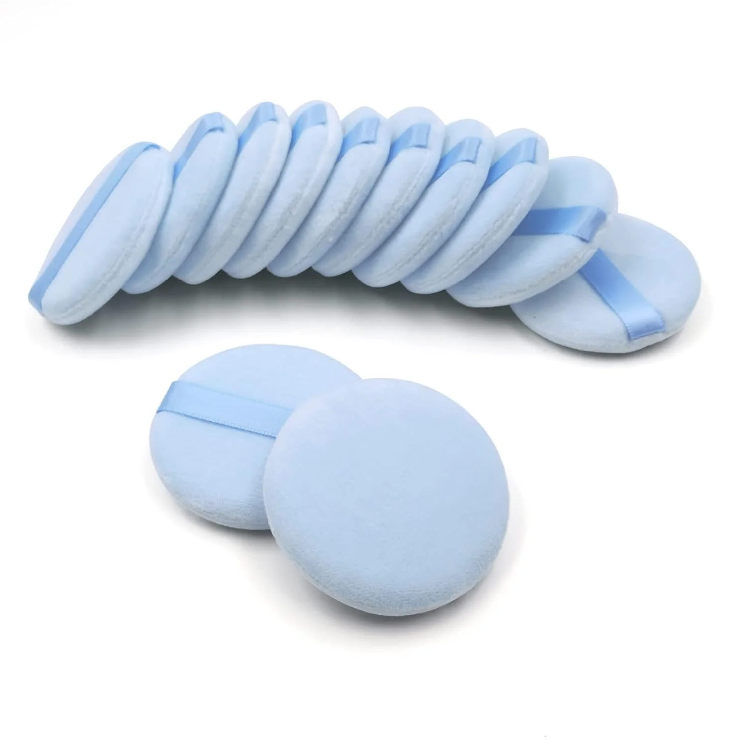 10pcs Round Makeup Powder Puffs Soft Velvet Powder Sponge Makeup Foundation for Loose Powder Mineral Powder Makeup Tools 3