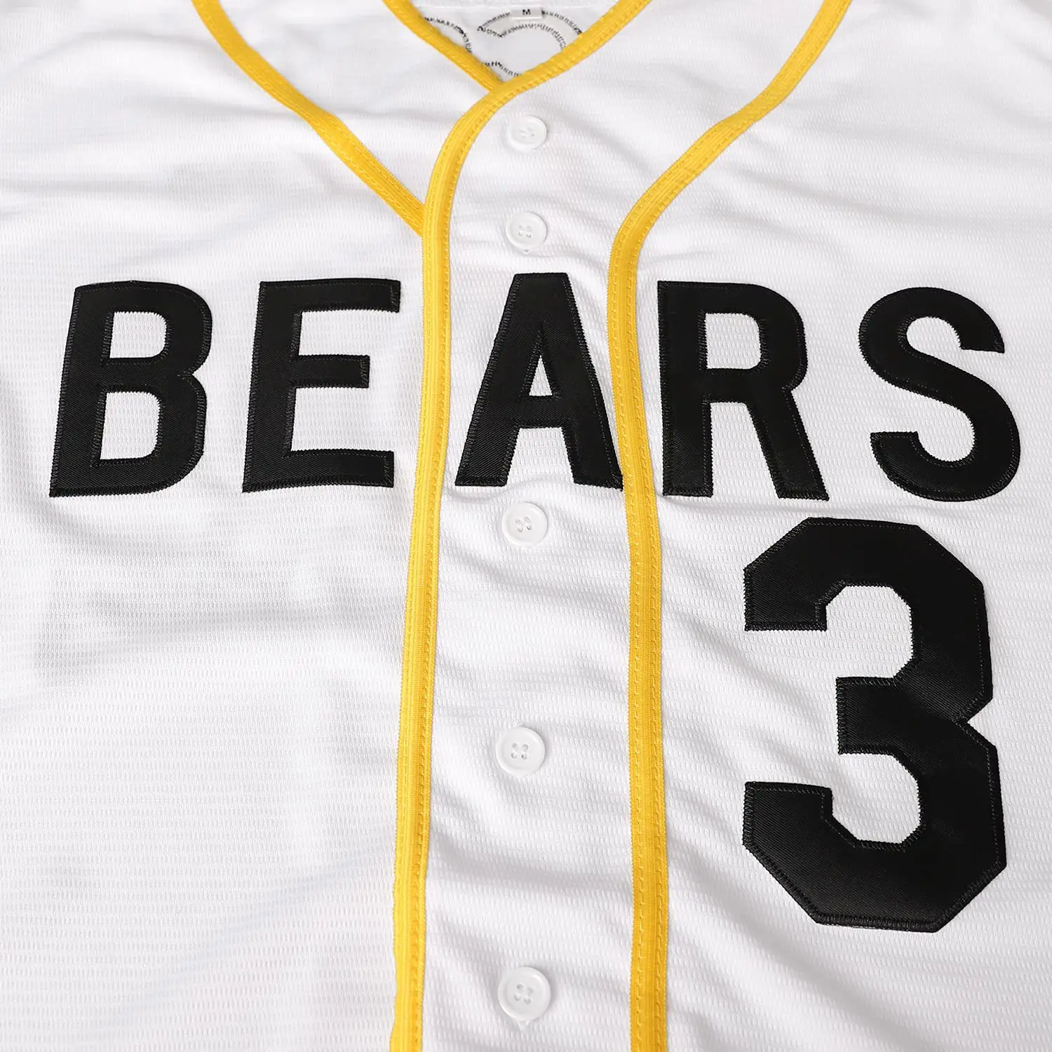 BAD NEWS BEARS MOVIE BUTTON DOWN JERSEY #3 Leak #12 Tanner Boyle White black Movie Stitched Baseball Jersey Stitched Logo
