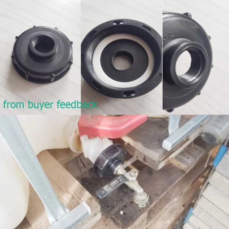 Durable Ibc Tank Adapt S60X6 Coarse Threaded Cap 60mm Female Thread To 1/2 ", 3/4", 1 "Adapter Connector 1Pc