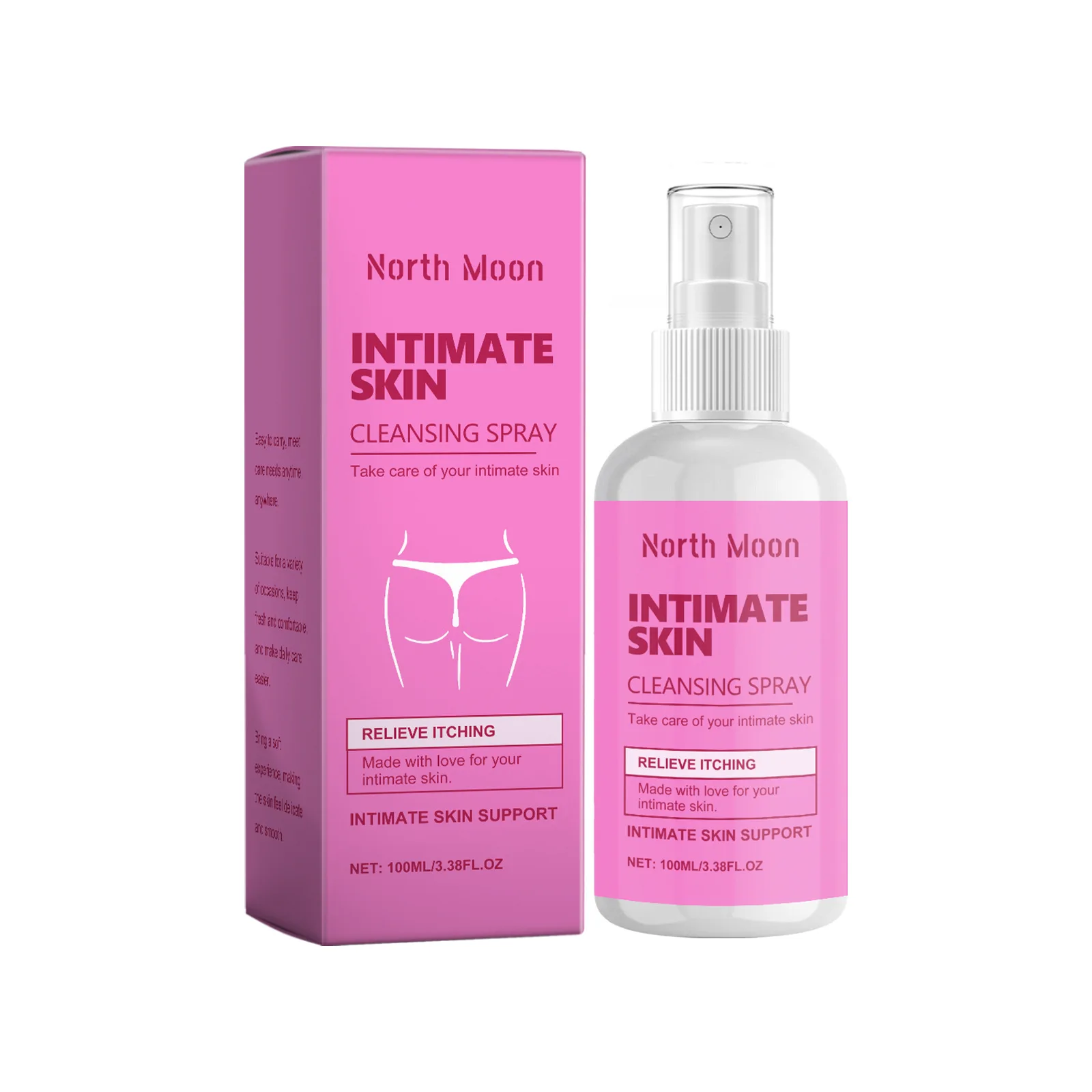 North Moon Women Private Parts Cleaning Spray Improve Shrinking Remove Bad Odor Keep Tightening Hygiene Vagina Moisturizing Oils