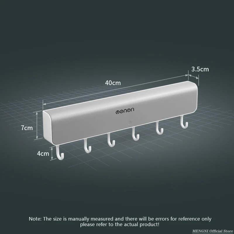 Wall-mounted Behind the Door Coat Hook Hanger behind the Door Cabinet Wardrobe Dormitory Hook Storage Rack Keychain
