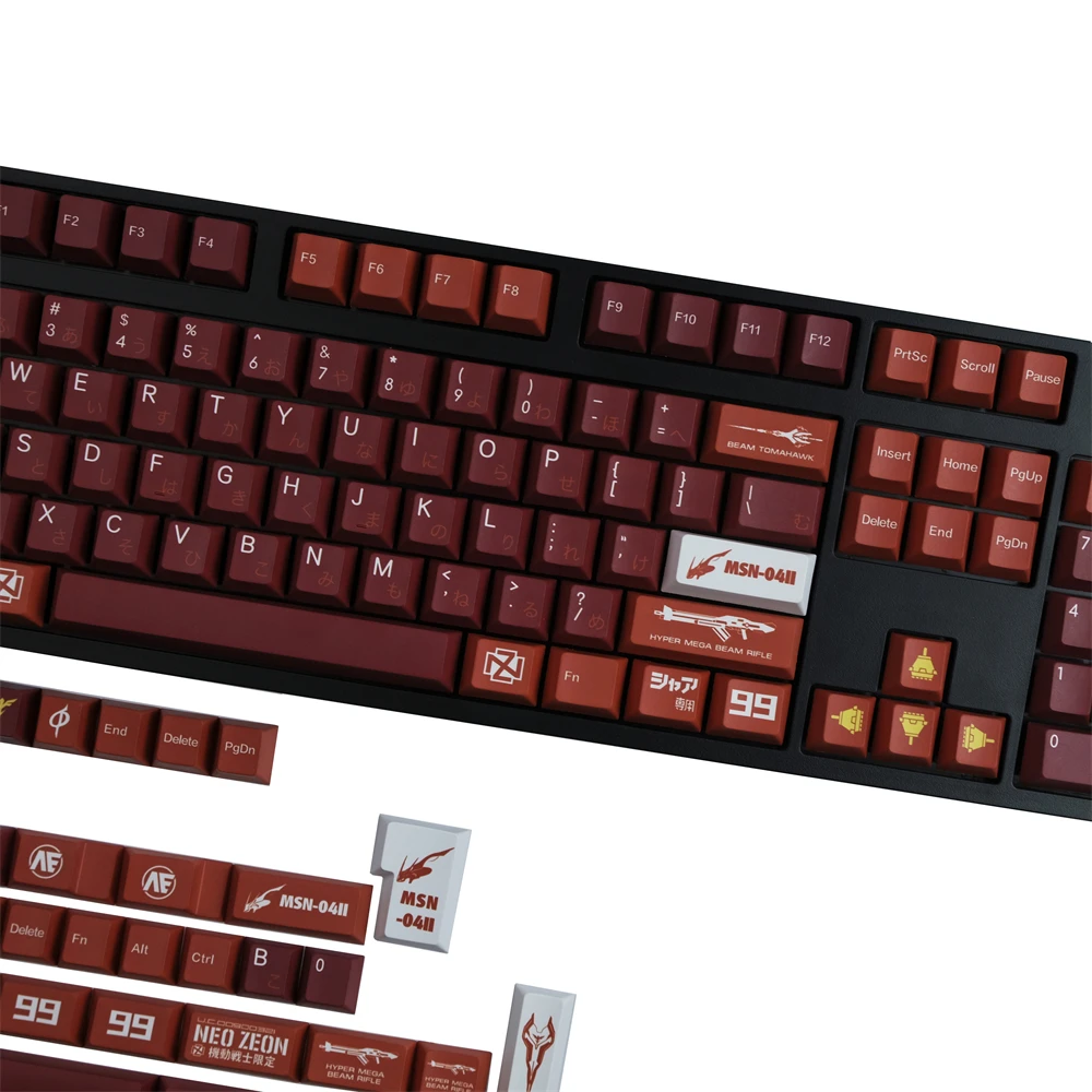 Anime Nightingale Keycaps Inglês Pbt Key Cap Dye-sublimação Cereja Perfil para Teclado Mecânico Interruptor mx 140 Teclas - Imagem 3