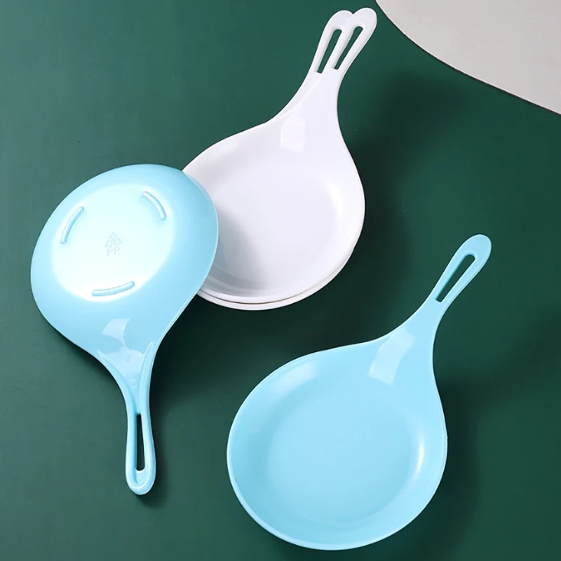 Korean Handheld Dish with Handle Large Spoon Tray for Fries Fried Chicken Snack Plate Fruit Dessert Cake Platter