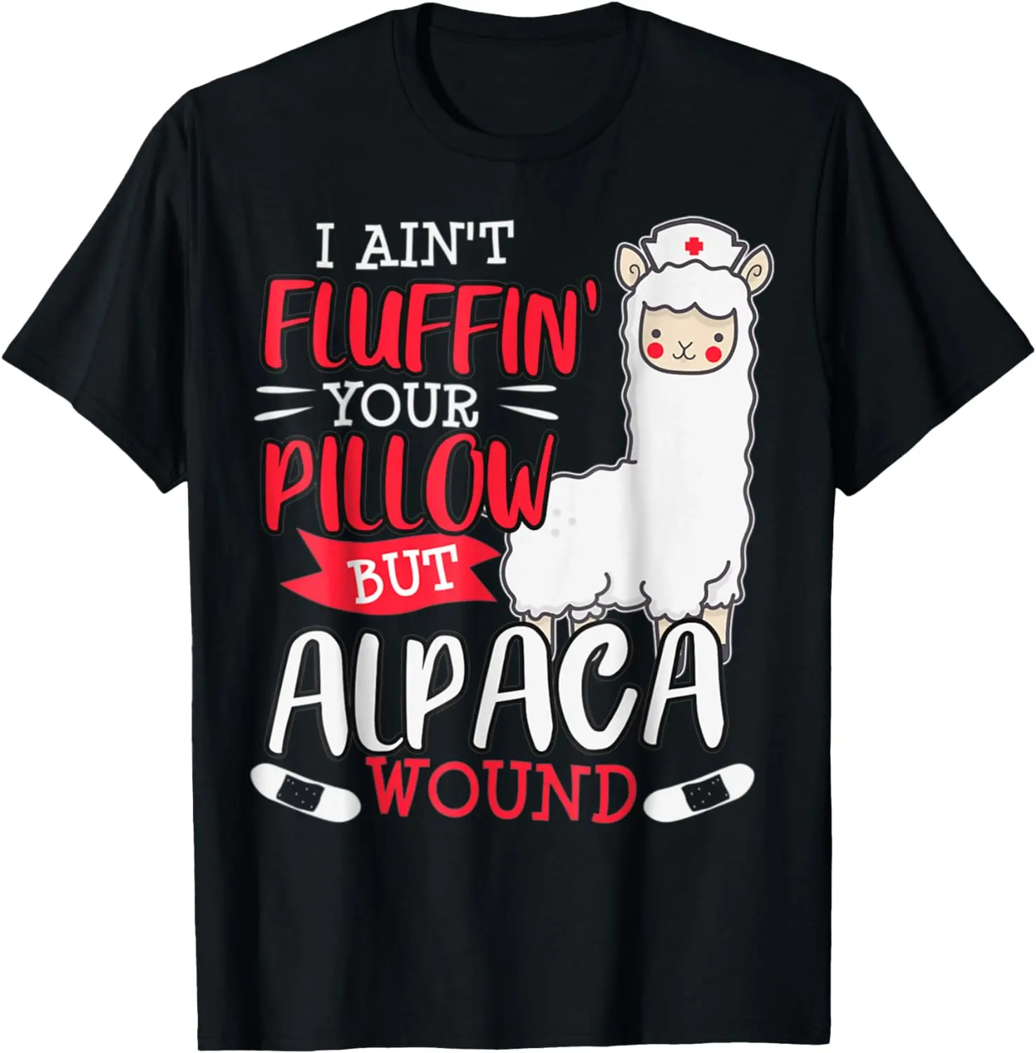 

Funny Wound Care Nurse Alpaca Llama Pun Saying Gift T-Shirt