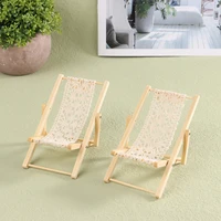 1/12 maison de poupée chaise longue pliable maison de poupée chaise longue modèle maison de poupée Mini meubles accessoires 1