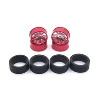 Suitable For WLtoys 284131 K989 Iw04m MINI-Q RC Car Metal Upgraded Drift Wheel Hub Soft Tire Cover 1