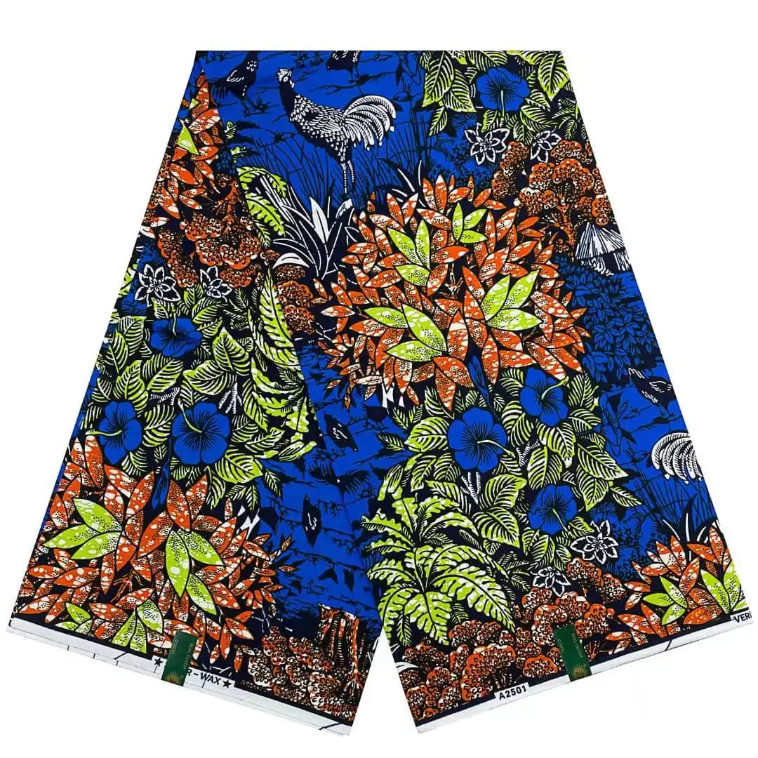 

Veritable Dutch Super-W Guaranteed Super Real Wax Print Fabric Hollandais Pagne Africa Dress 100% Cotton Wax Pagne Tissu VLS5794