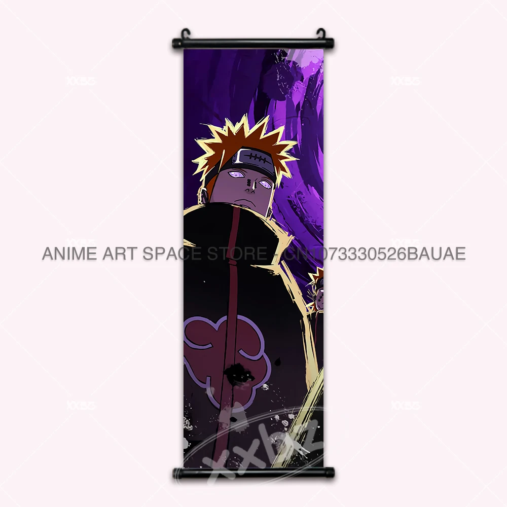 Naruto Anime Hanging Wall Art: Uchiha Sasuke & Jiraiya Scrolls Poster