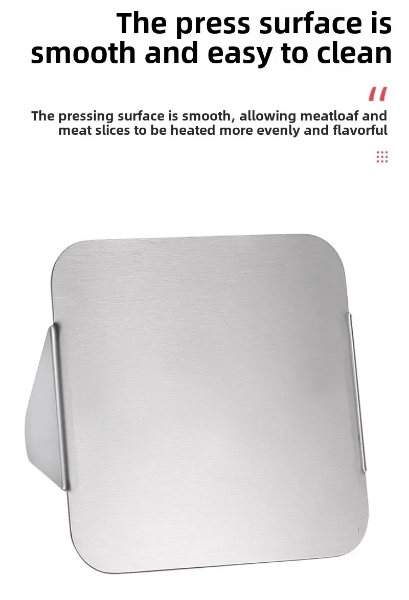 Description Picture 6 of itemStainless Steel Smash Burger Press Hamburger Patties Meat Masher Circular Meat Press Mold for Deli Meats Kitchen Accessories