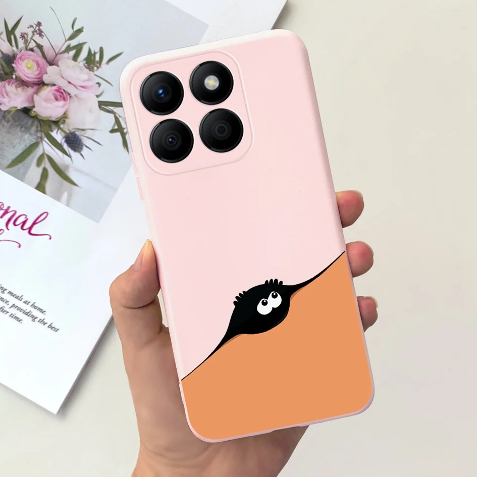 Stylish Floral Moon Soft Silicone Case - Artistic Back Cover