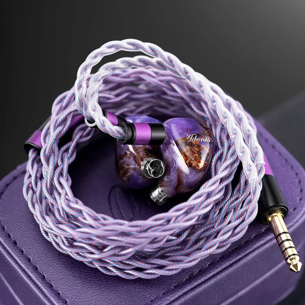QOA Adonis 하이브리드 하이파이 인이어 이어폰, 파인콘 송진 쉘 IEM 3.5 + 4.4mm 플러그 0.78, 2 핀 케이블, Kinera 헤드폰, 1DD + 2BA, 신제품