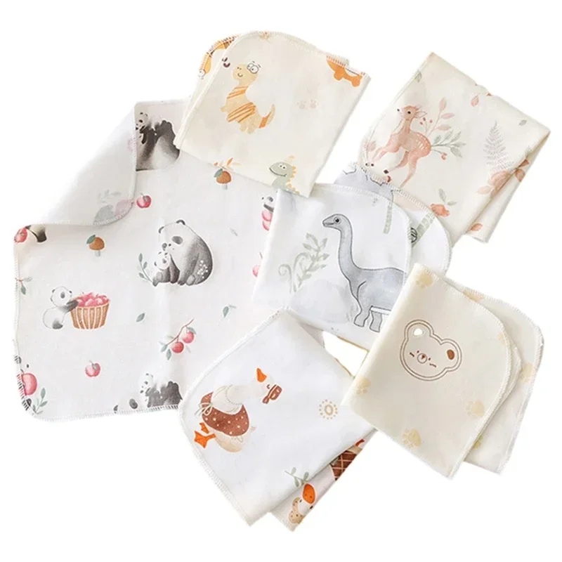 Baby Wiping Towel Handkerchief Cotton Saliva Wipes Breathable Washcloths for Infant Toddler Strong Absorbent Soft Face Towel