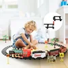Remote Control Track Train Car Classical Simulation Water Steam Electric Railway Set Christmas Gift Educational Toy For Children 2