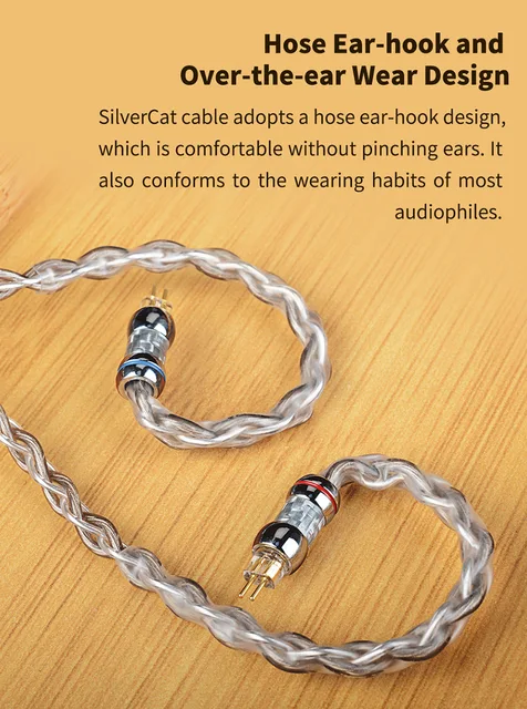 NICEHCK SilverCat HIFI オーディオ交換ワイヤー 8 コア銀メッキ