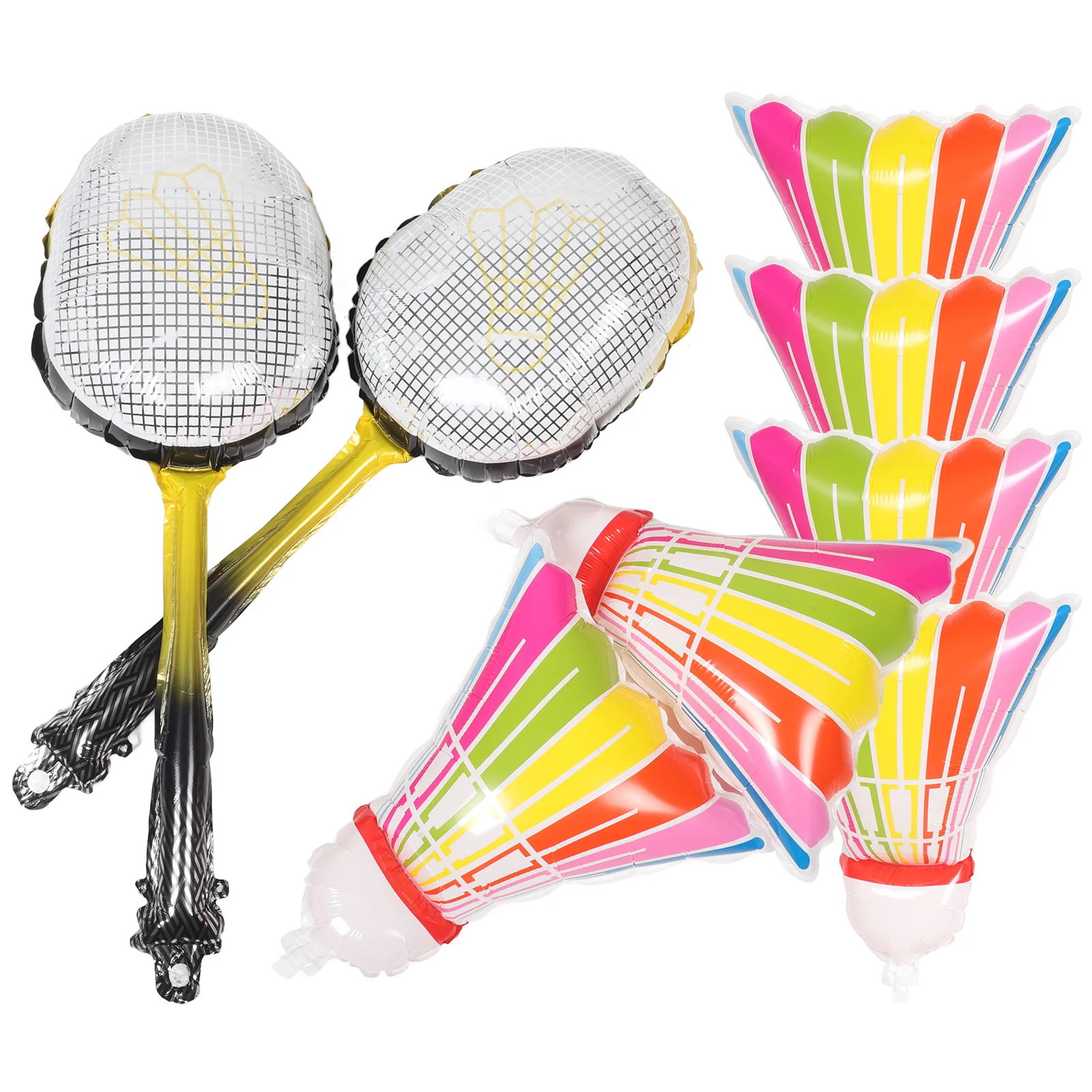 Set of 8 Durable Inflatable Badminton-Themed Party Balloons