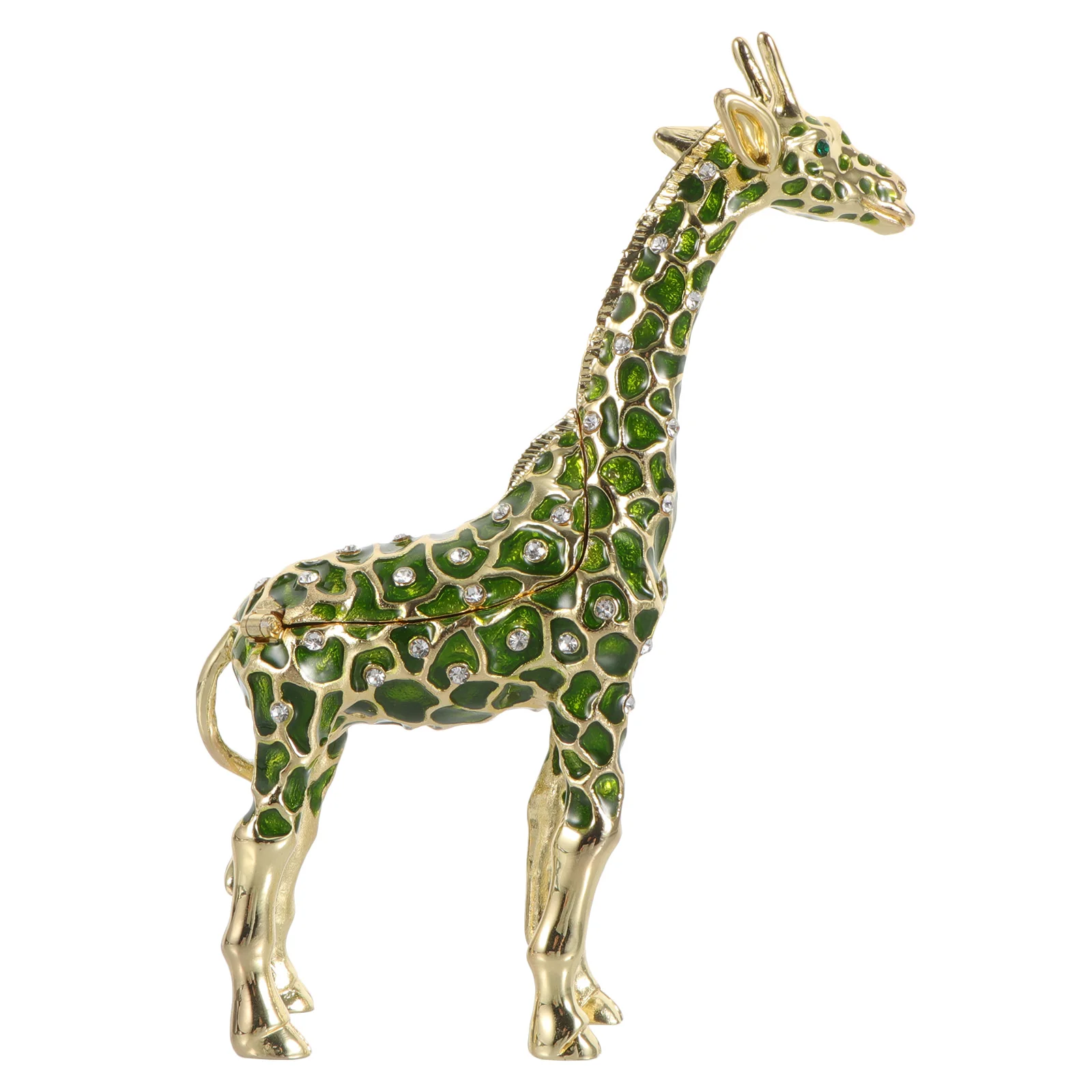 

Trinket Box Craft Enameled Giraffe Trinket Box Decorative Hinged Jewelry Jewelry Box Figurine Keepsake Ring Holder Gift Metal