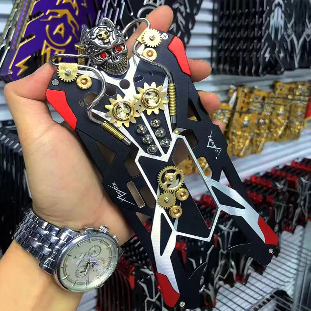 

Hand Made Steampunk Phone Case For Asus Rog 7 Case Shockproof Metal Armor Skull DIY Gear Cover For Asus Rog 3 5 6 Pro 7 Pro Case
