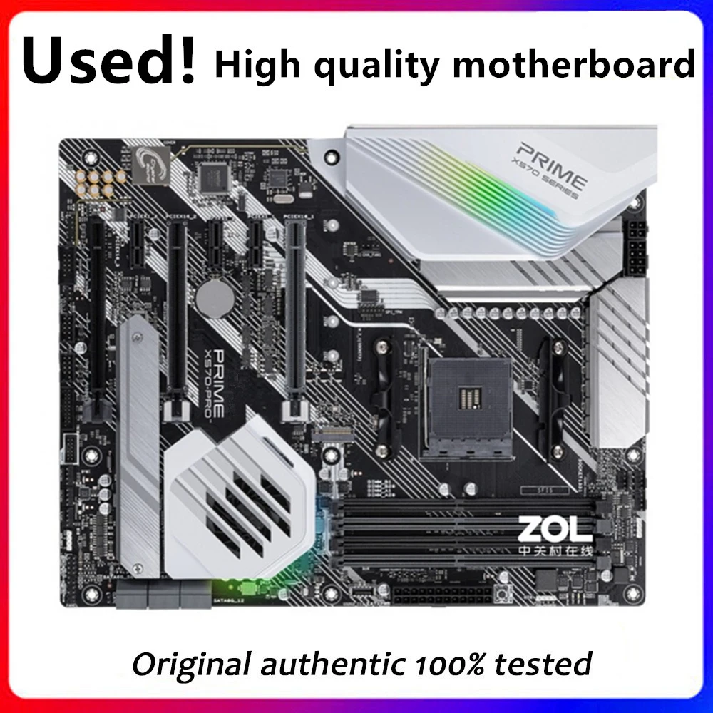 Per Prime X570-Pro Presa Scheda Madre Am4 Per Amd X570 Ddr4 M.2 Nvme Sata3 Scheda Madre Desktop Originale Scheda Madre Usata