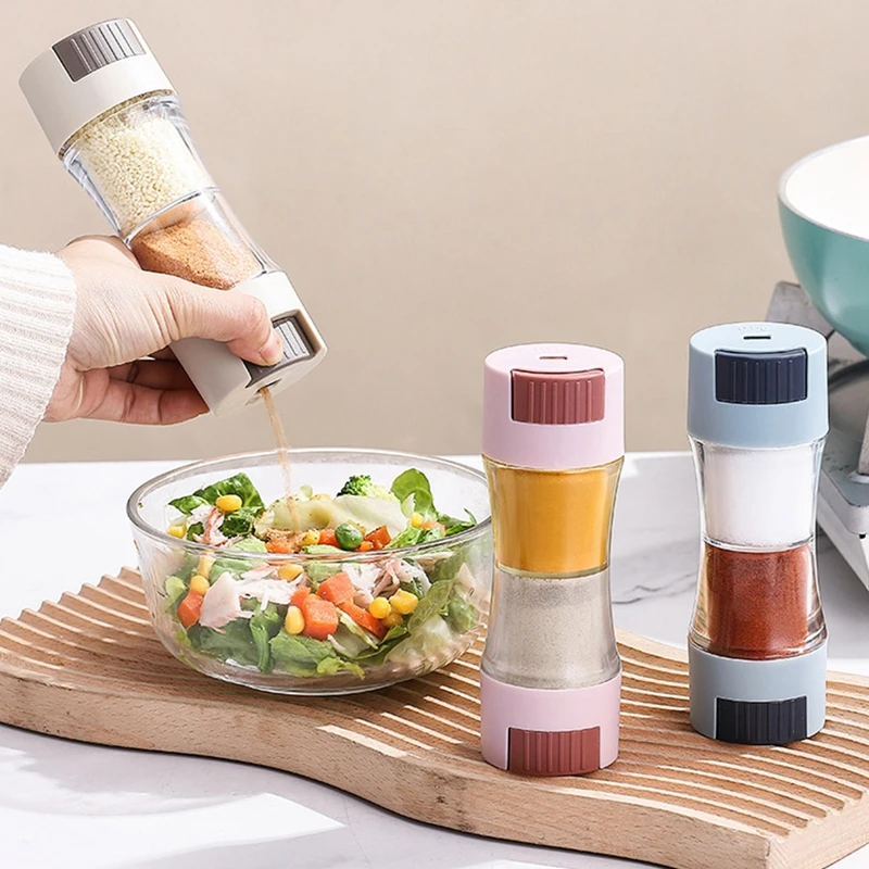 Salt Shaker 0.5g Quantitative Salt Shaker Press Type Control Bottle Seasoning Jar Tool Pepper Spice Container Plastic Limit