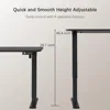 Electric Height Adjustable Standing Desk Large  Sit Stand Up Desk Home Office Computer Desk Memory Preset with 3
