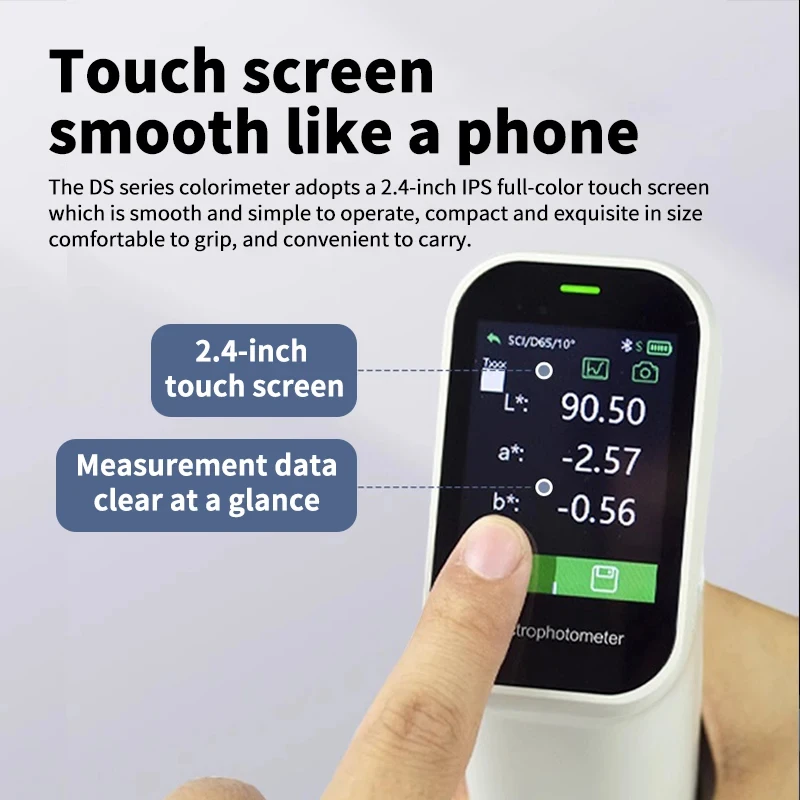 Colorimeter spectrophotometer for chromaticity, color detection coating, textile DS200 3