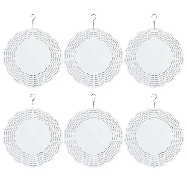 Üres Szublimációs Szél Fonógépek Kétoldalas Alumínium 3D Szélcsengő Felfüggesztés