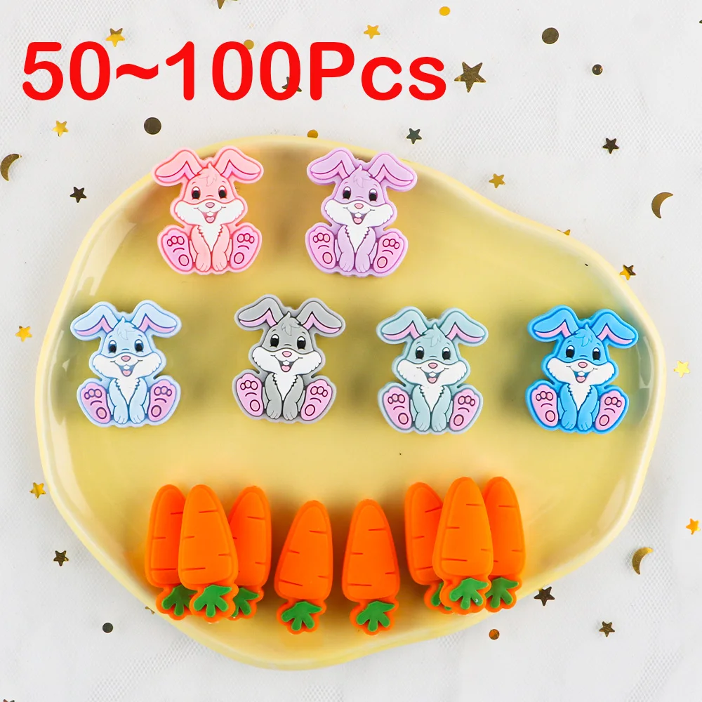 

50/100 шт., силиконовые бусины для соски-пустышки