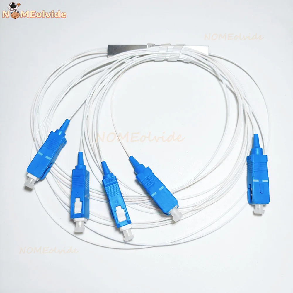 5 PCS/Lot 1x2 1x4 1X8 1x16 SC/UPC PLC Splitter SM Single Mode 0.9mm 1m FTTH Fiber Optic Splitter G657A1 LSZH PVC fiber optic adapter