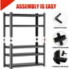 Storage Shelves Garage Heavy Duty - Adjustable 5 Tier Metal Shelving Unit Storage Rack Shelving Industrial Utility 6