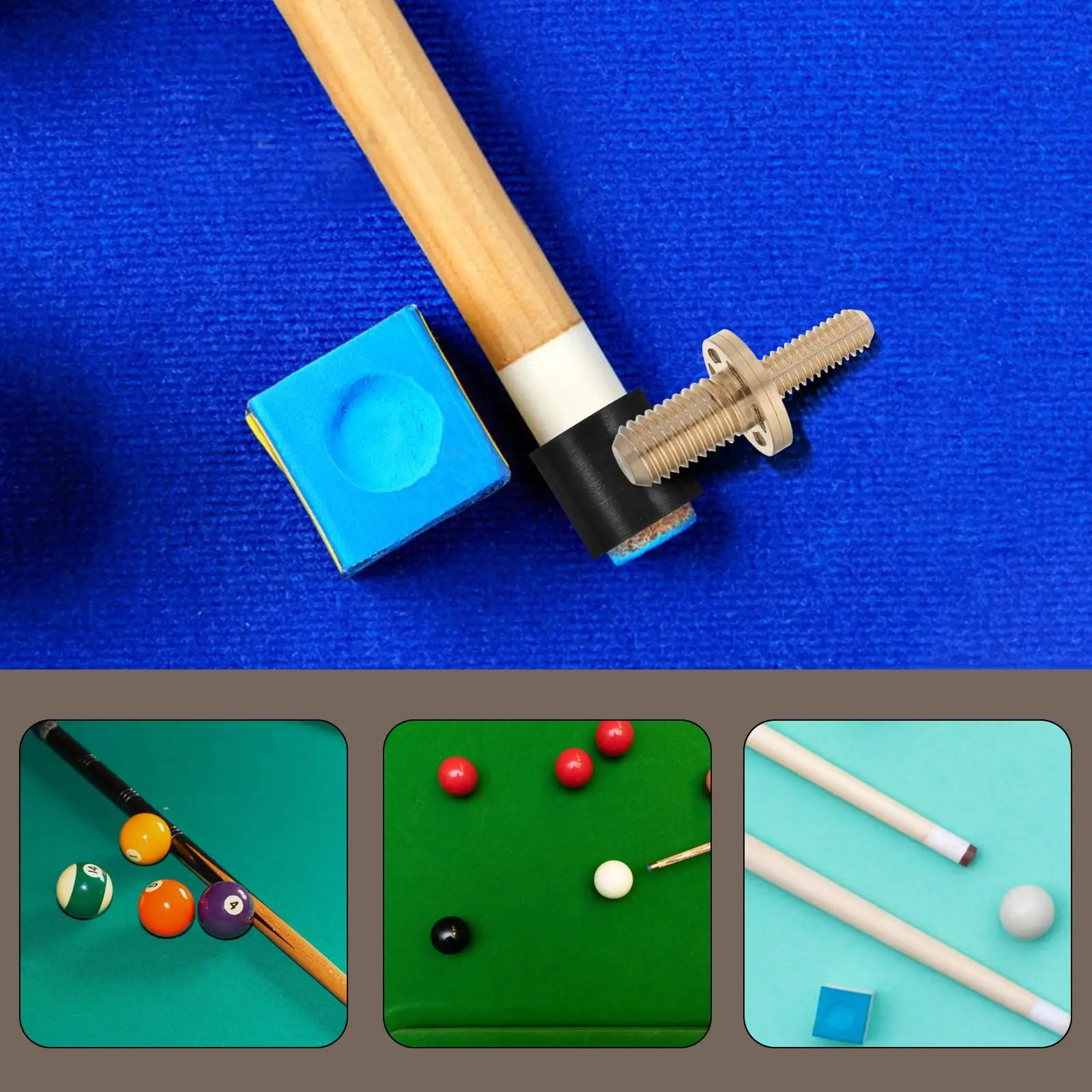 Brass Screw Pool Cue Joint Extension 1/2 Inch Billiard Cue Joint Accessories Pool Repair Screw billiard cue joint connector