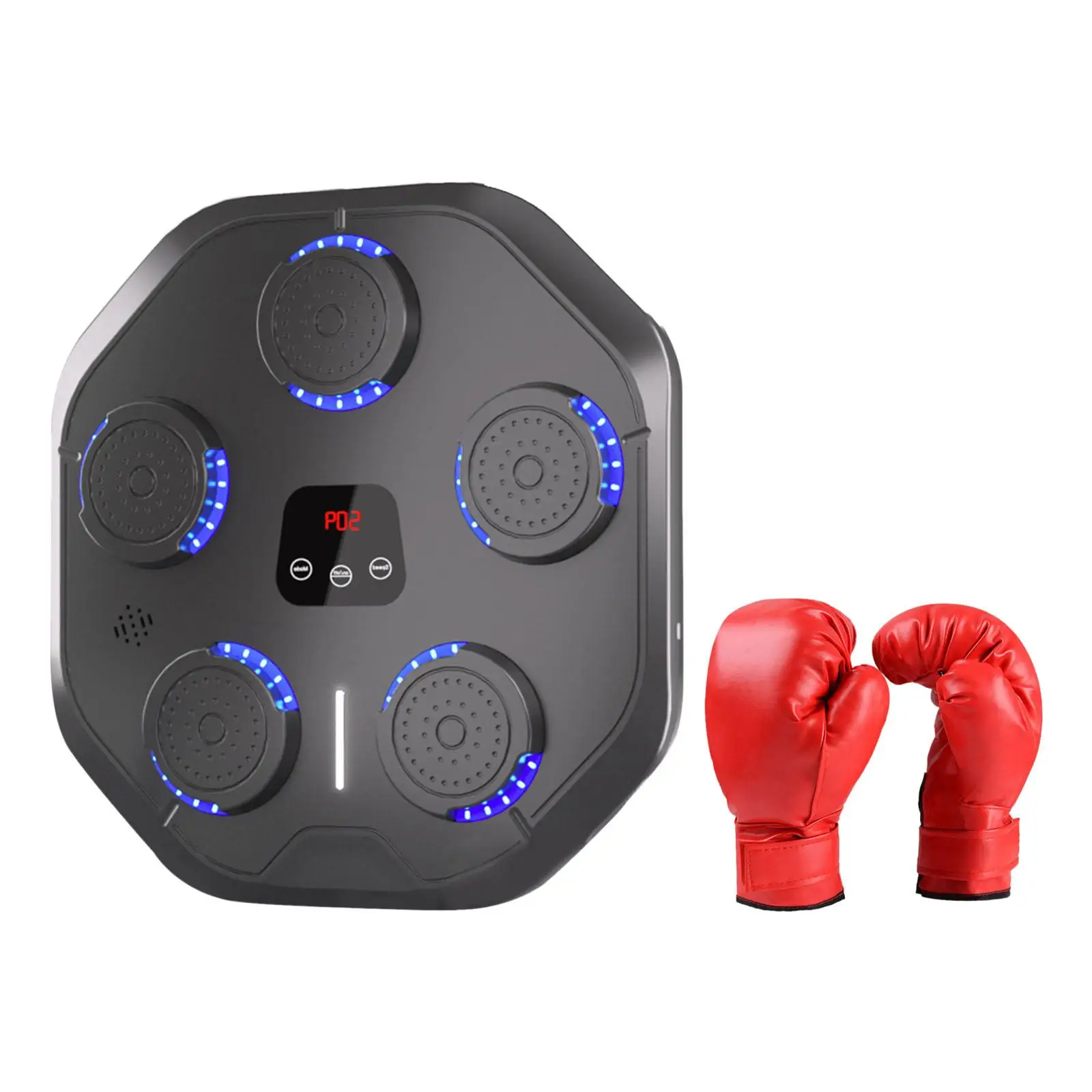 Music Boxing Machine Focus Agility Training Reaction Target Adjustable Punching Pad for Kickboxing Exercise Practice Household