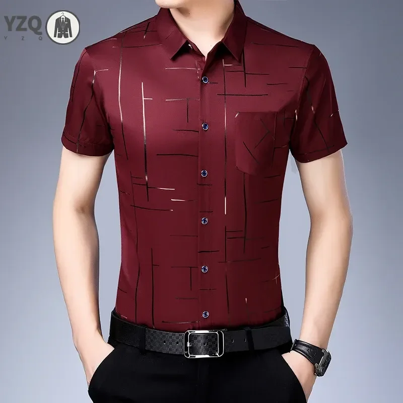 Casual Short Sleeved Shirt Short Sleeved Shirt Men's Short Sleeved Shirt