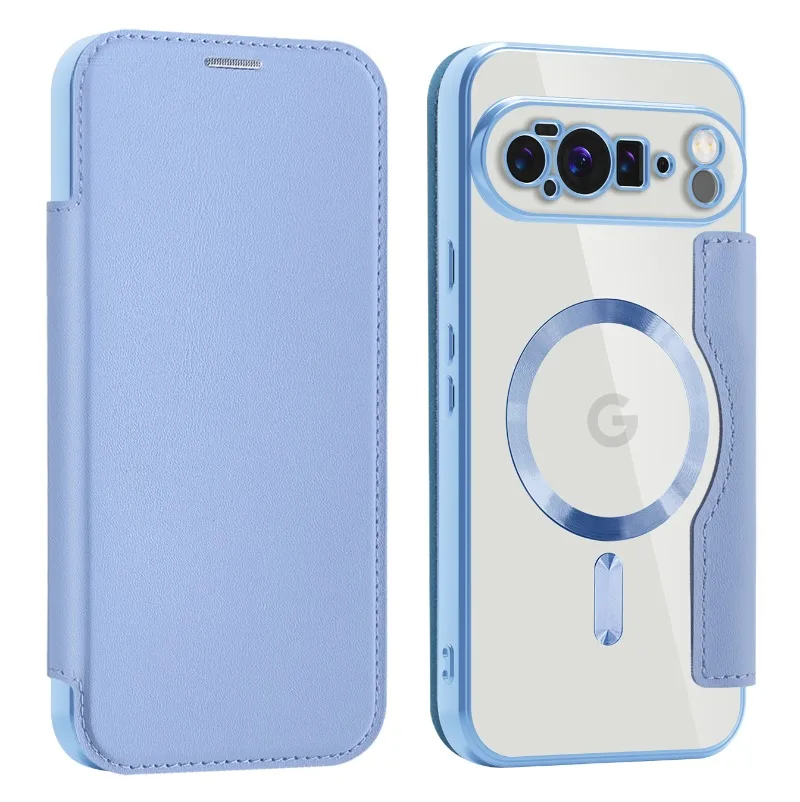Luxury TPU Flip Card Holder Leather Phone Case with MagSafe Magnetic Wireless Charging Feature