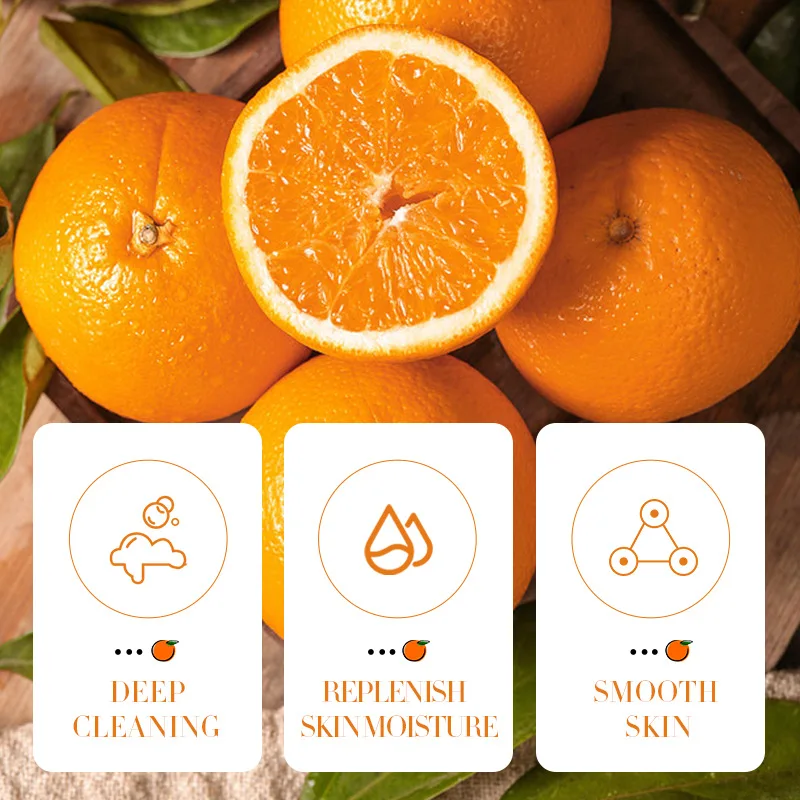 SADOER Vitamin C Soap Face Wash Foam Facial Cleanser Body Care Moisturizing Brightening Handmade Facial Soap Face Skin Care 6