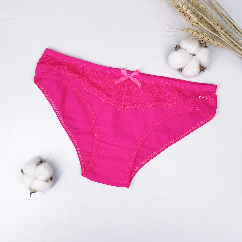 5 PCS/Set Hot Sale Low-rise Lace Underwear Soft Underpants Ladies Panty  Comfortable Lingerie Cotton Women's Panties 89351