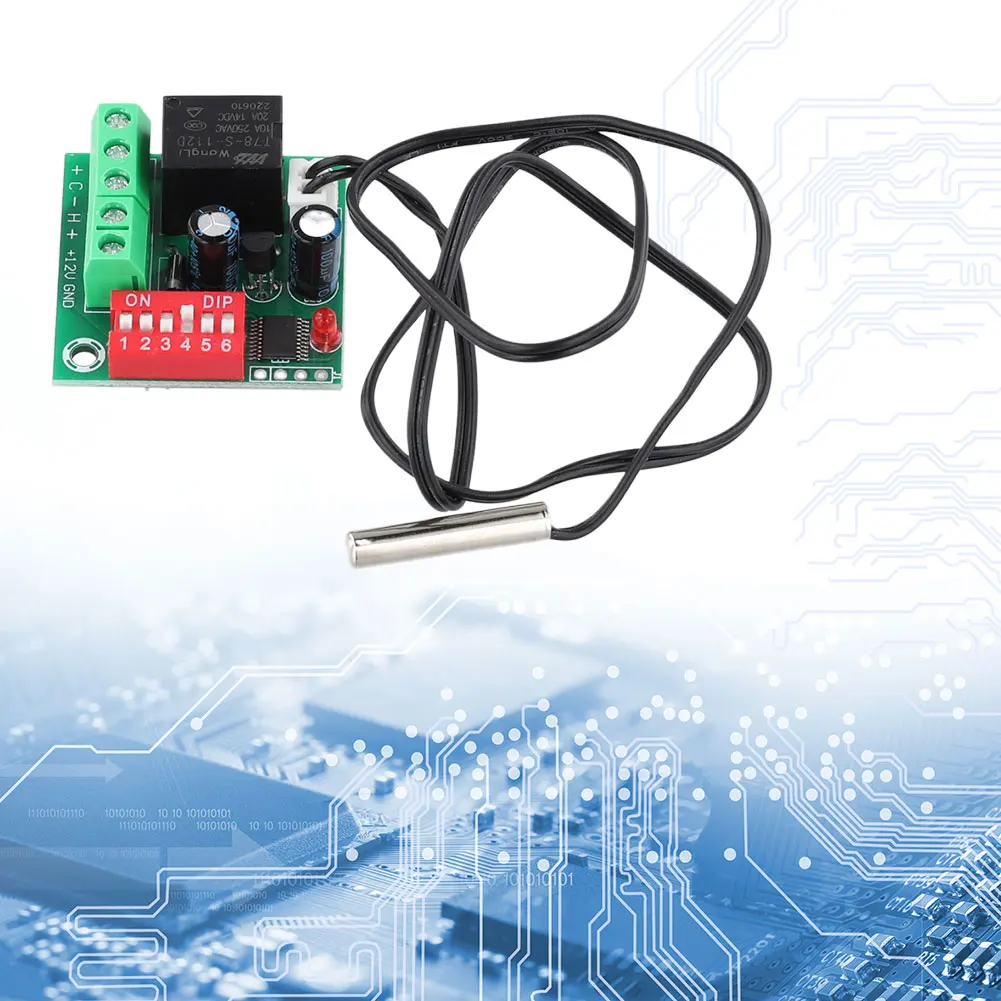 XH-W1701 디지털 온도 조절 기기, 조절식 온도 조절 스위치, 고정밀 온도조절기 모듈, DC 12V