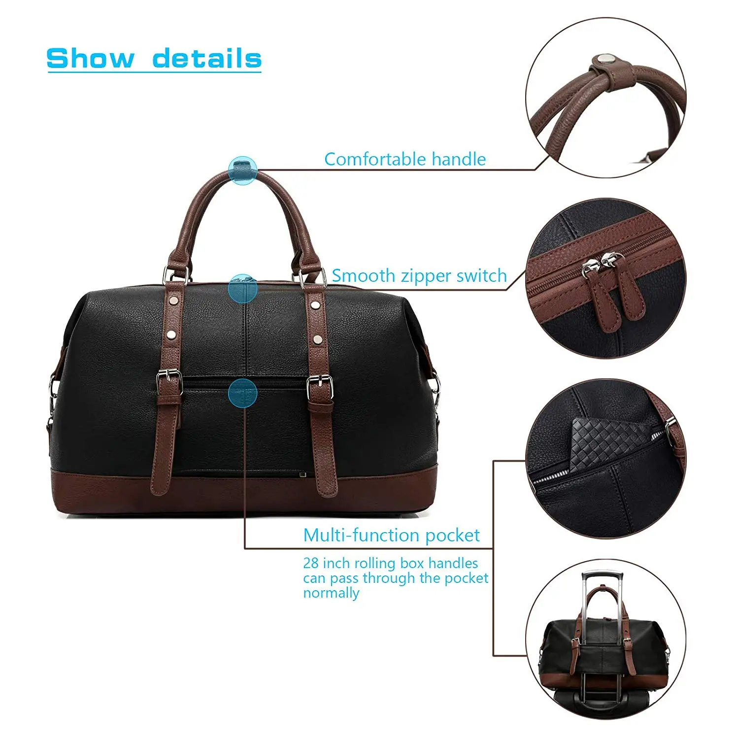 Men\'s Travel Handbag Large Capacity Unisex Handheld Travel Bag Business Luggage Bag Waterproof Lightweight One Shoulder Backpack