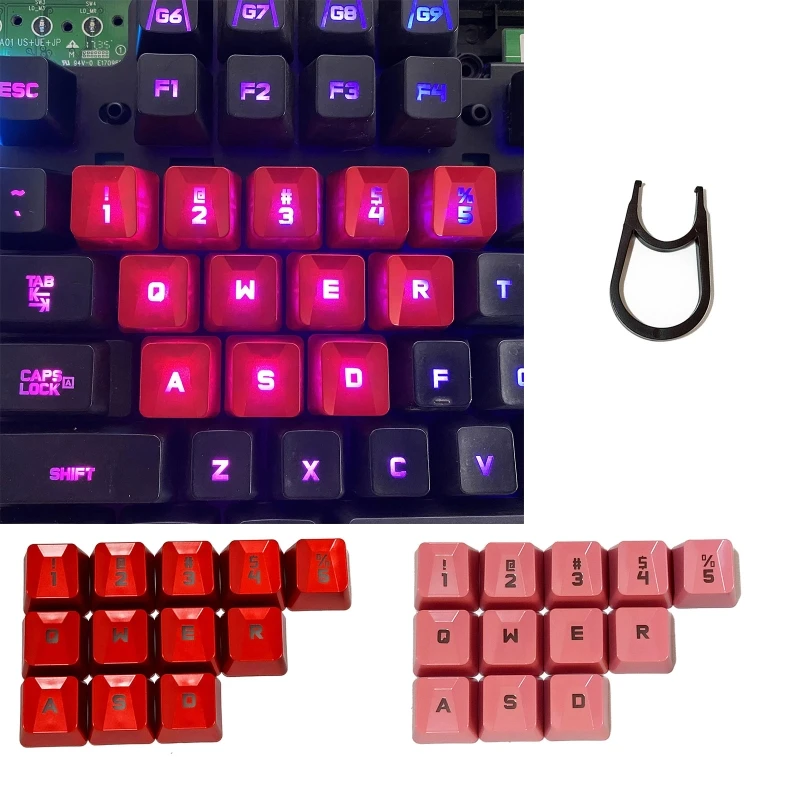 Bacllit Keycap Per G413 G910 G810 G310 G613 K840 Romer-G Tastiera Meccanica Tasti Caps Bump Key Caps 12 Pz/Pacco
