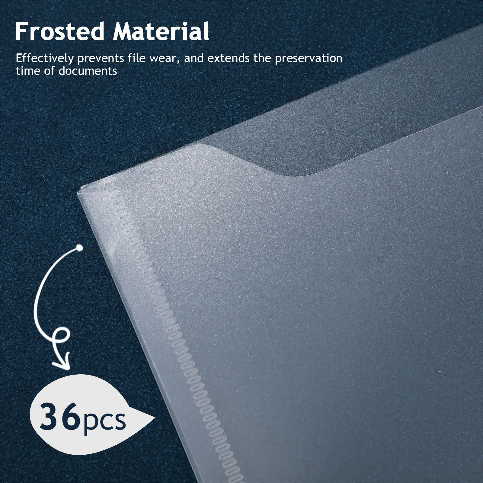 36Pcs Clear Plastic File Folders Document Organizer Business Label Window Portable Office School Paper Storage Multi