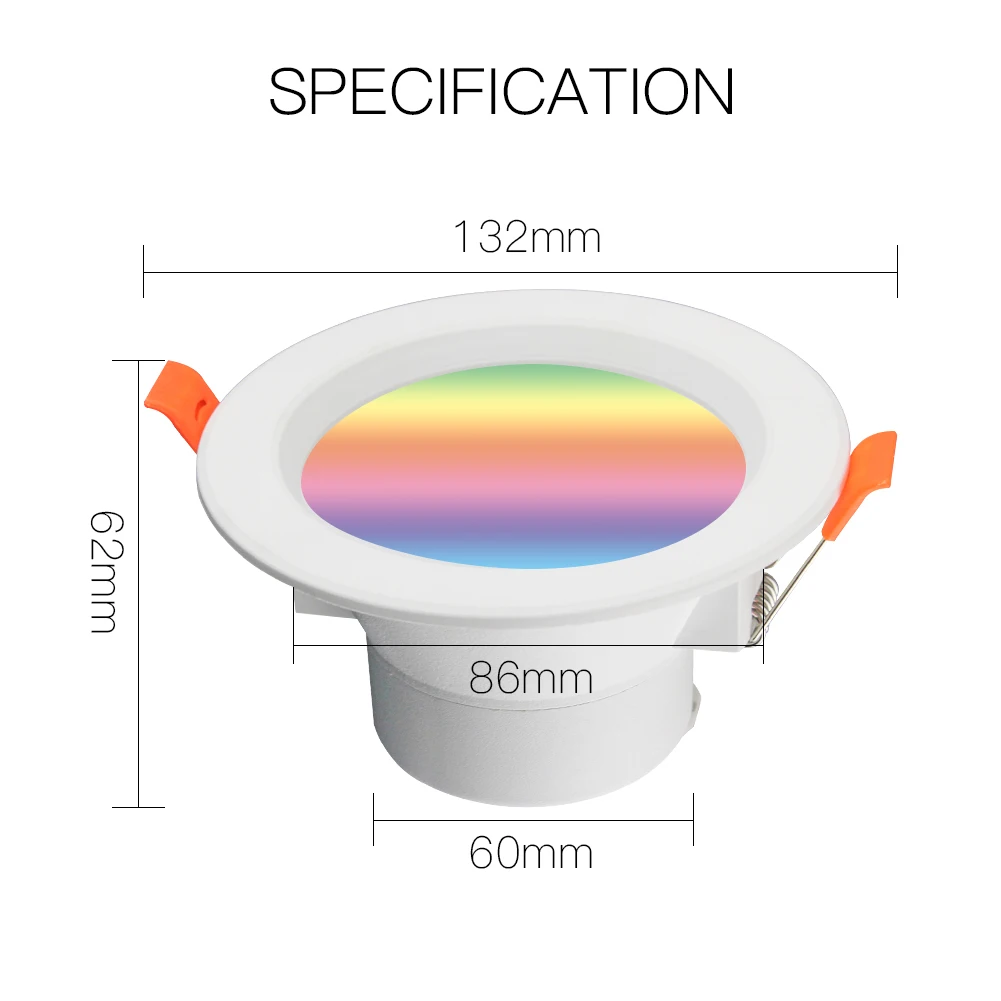Moes WiFi Smart LED Downlight Dimming Round Spot Light 7W RGB Color Changing 2700K-6500K Warm Cool light Alexa Google Home