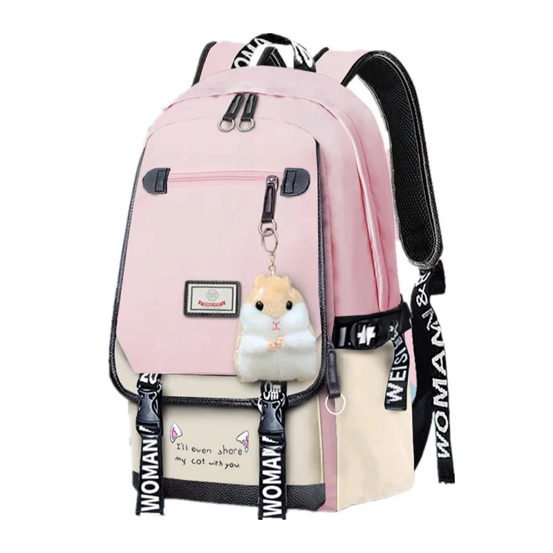 New Backpack Female Korean Version Middle and High School Student Schoolbag Female Casual Campus Back