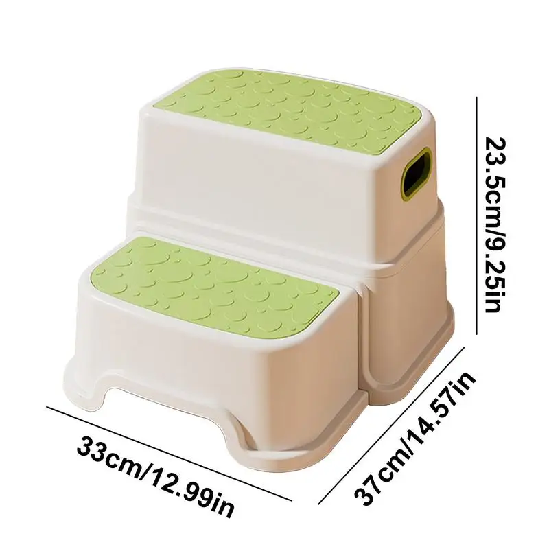 Step Stools for Kids Double Layer Non-Slip Potty Steps Multi-Function Toilet Stool Toddler Ladder for Bathroom Bedroom Kitchen