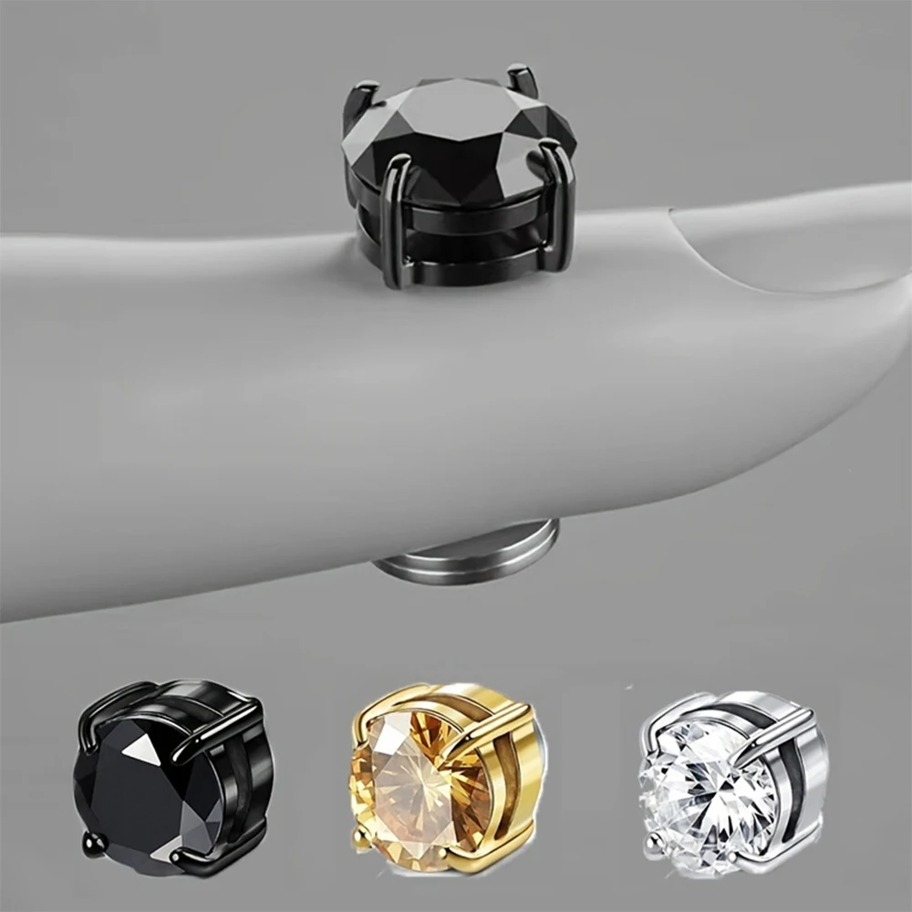 Crystal Magnetic Clip Ear Stud - Detail View 4