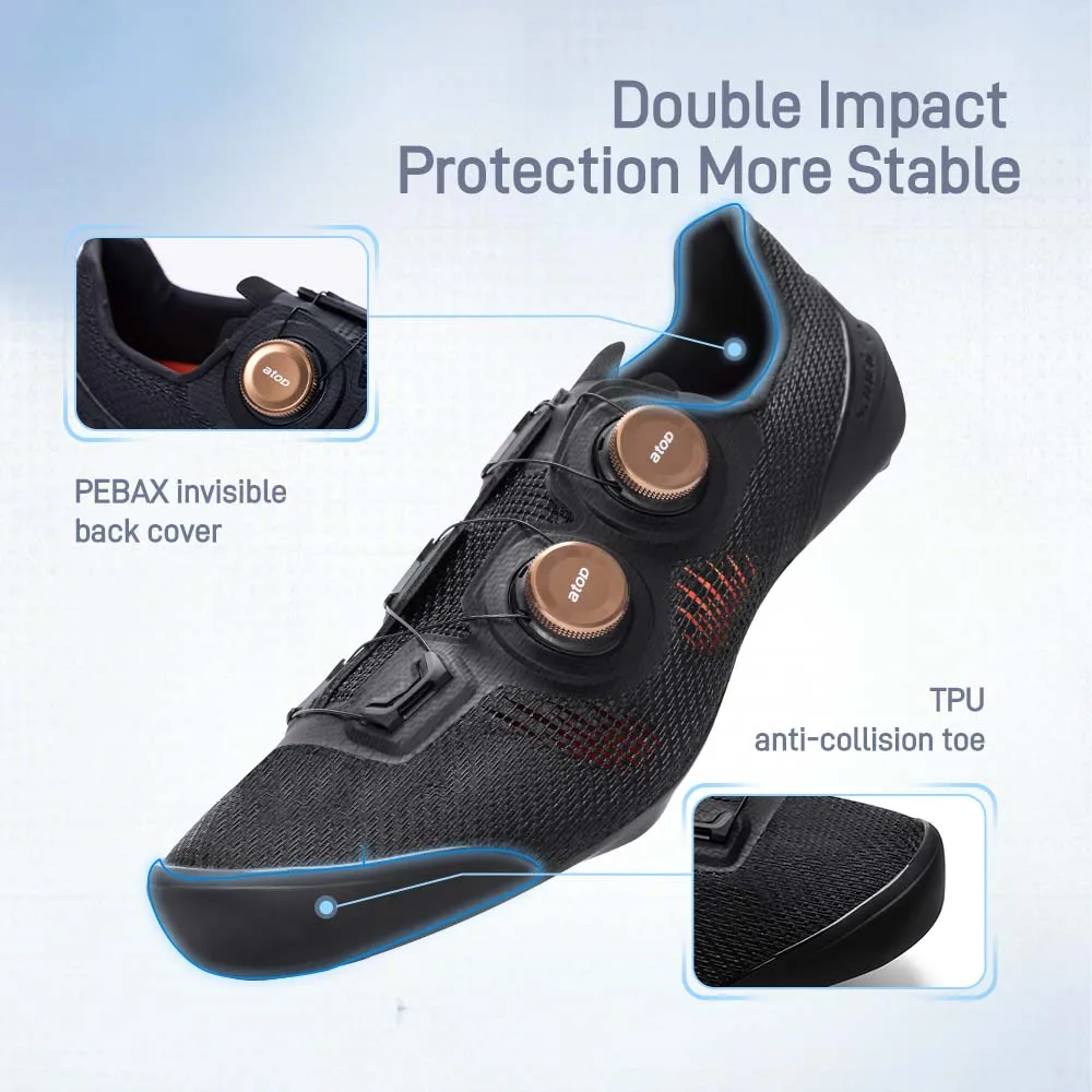 Santic Road Cycling Shoes Carbon Fiber Road Lock Shoes 14
