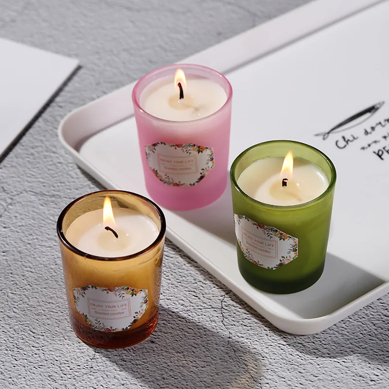 

Scented Candles Fragrance Candles for Wedding Tables Jars Soy Wax Candles with Smell Wedding Birthday Gift Velas Home Decoration