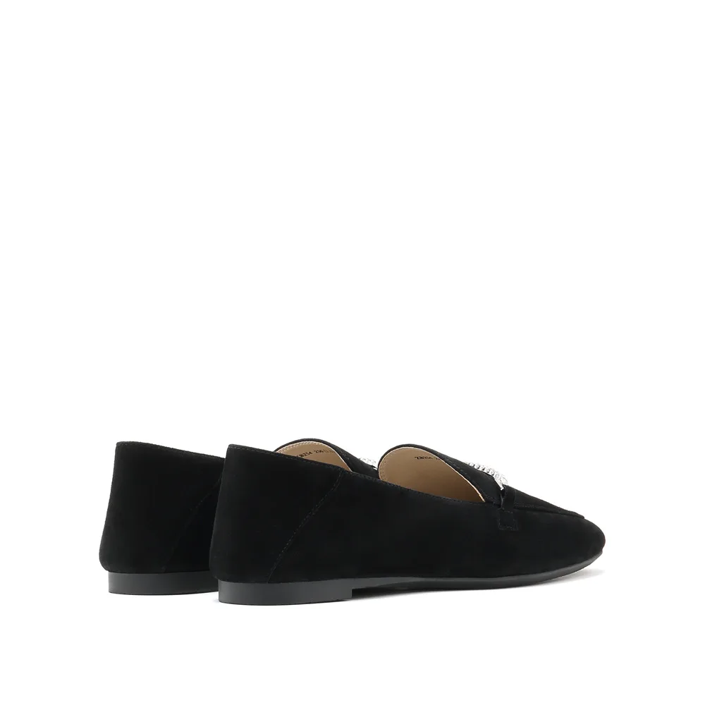 2022 spring and autumn shoes for women genuine leather slip-on loafers Flats designer shoes Casual rhinestone kawaii women shoe