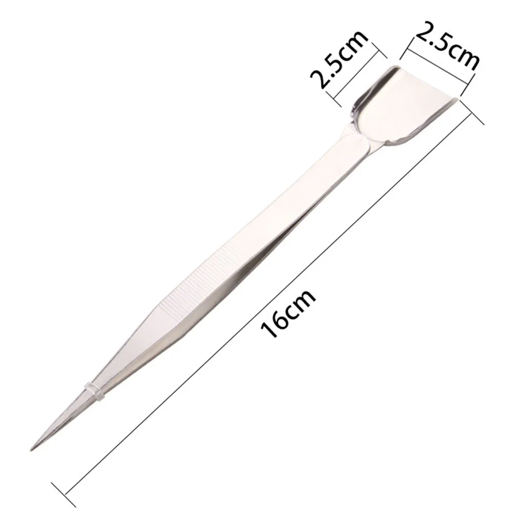 1Pc Professional Tweezer W/Scoop Shovel Pick-Up Tool 160mm For Diamond Gem Bead Holding Clip Jewelry Jade DIY Manual Tools precision tweezers tweezer tool