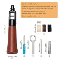 WUTA – Machine à coudre le cuir, Kit de fils de poinçon, couture rapide, outils d'artisanat du cuir, couture à main, cordonnier, outil de réparation de toile 2