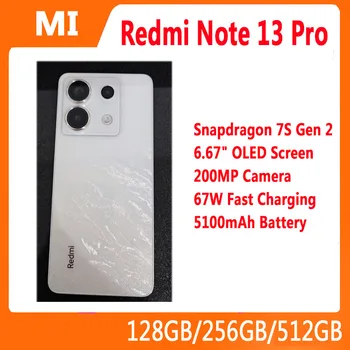 Xiaomi-Smartphone Redmi Note 13 Pro, 5G, Snapdragon 7S, Gen 2, 6.67 ", Bateria 5100mAh, 200 MP, 67W Carregamento Rápido