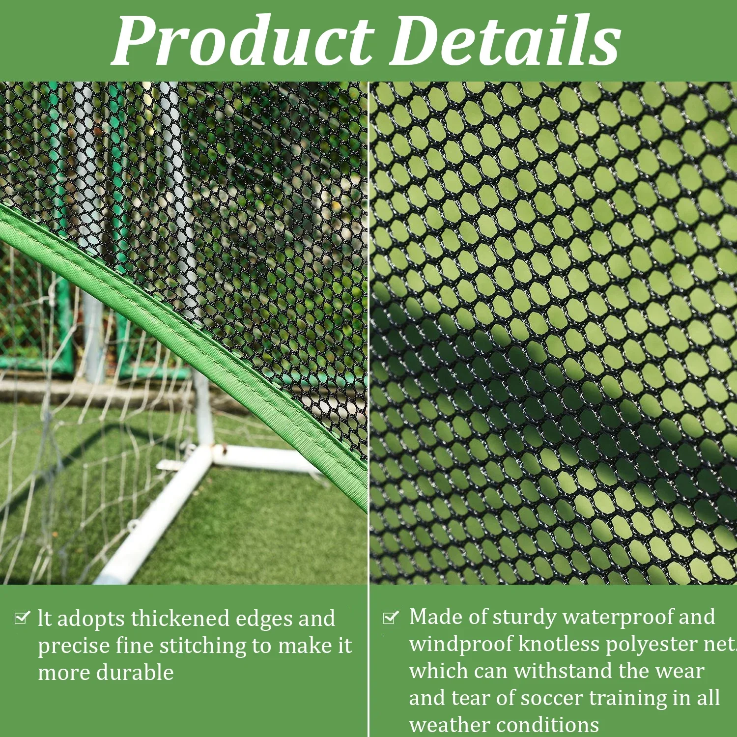 1/3 Holes Soccer Goal Target Nets Hard-Wearing Martial Four Corners and 3 Targets Detachable Soccer Balls Shooting Training Net